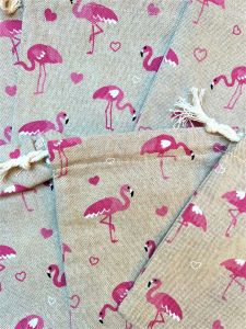 Knikkerzakje - Flamingo (14x16cm)