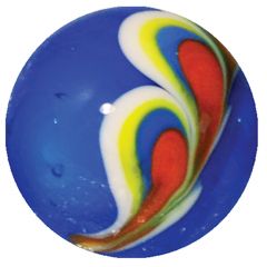 Pauwenveer - blauw 16mm