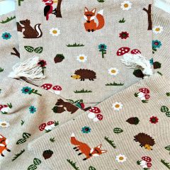 Knikkerzakje - Bosdieren (14x16cm)