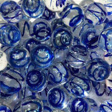 Maansteen - blauw (glow in the dark) 16mm
