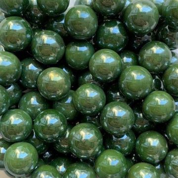 Donkergroene parel 16mm
