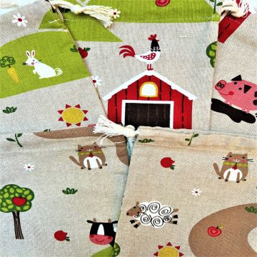Knikkerzakje - Boerderij (14x16cm)