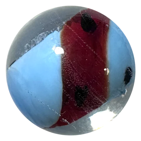 Yin Yang - lichtblauw-rood 16mm