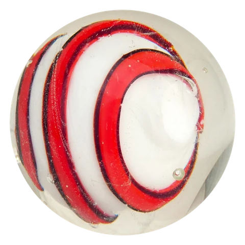 Bumble Bubble - rood-wit 25mm